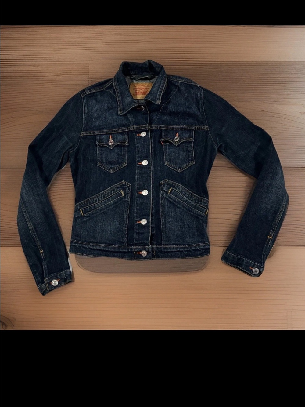 Levi Strauss & Co. Classic Denim Blue Jean Trucker Jacket Size Small JR Woman’s